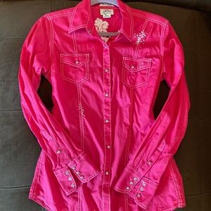 Hot Pink Ariat Button Down Western Shirt